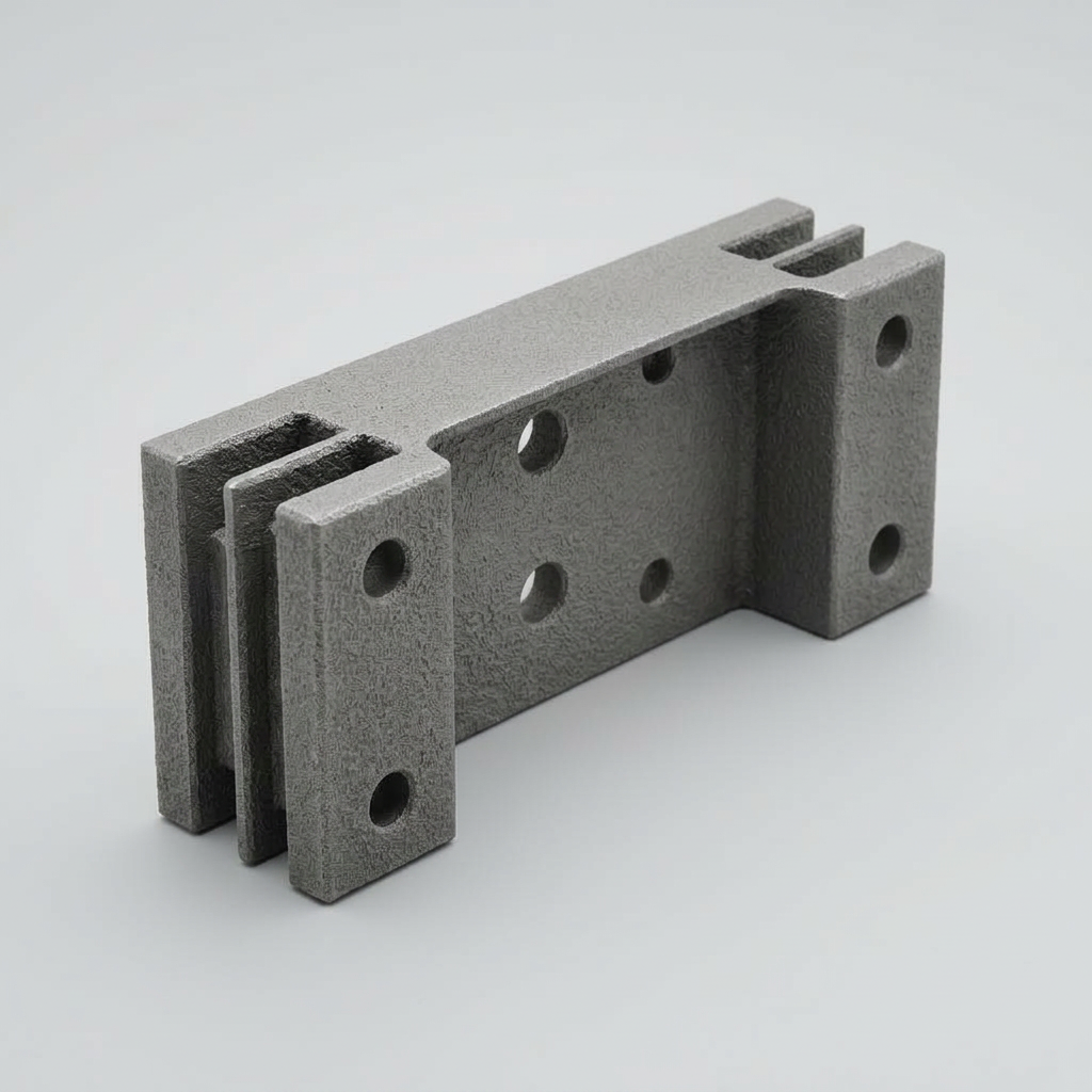 Shotblasting applied to a metal component